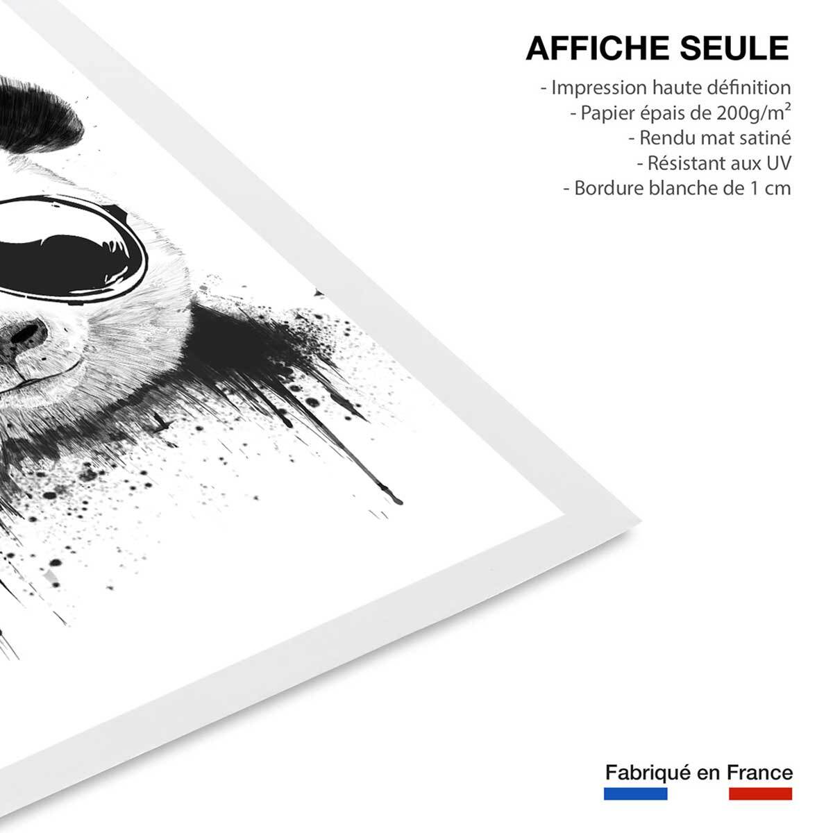 Affiche enfant cool panda  Affiche seule