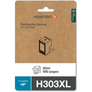 Cartouche d'encre ESSENTIELB Compatible H303 XL Haute Capacité Noire
