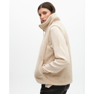 Gilet di Pelliccia con Zip