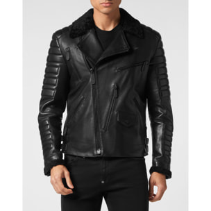 PHILIPP PLEIN Leather Biker GOTHIC PLEIN