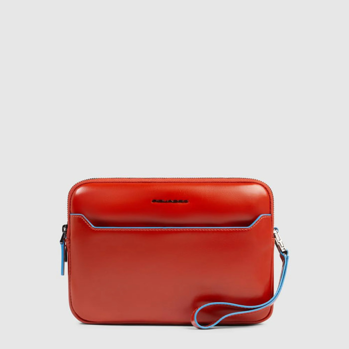 Piquadro Pochette porta iPad®mini con tracolla rimovibile e chiusura di sicurezza a impronta digitale