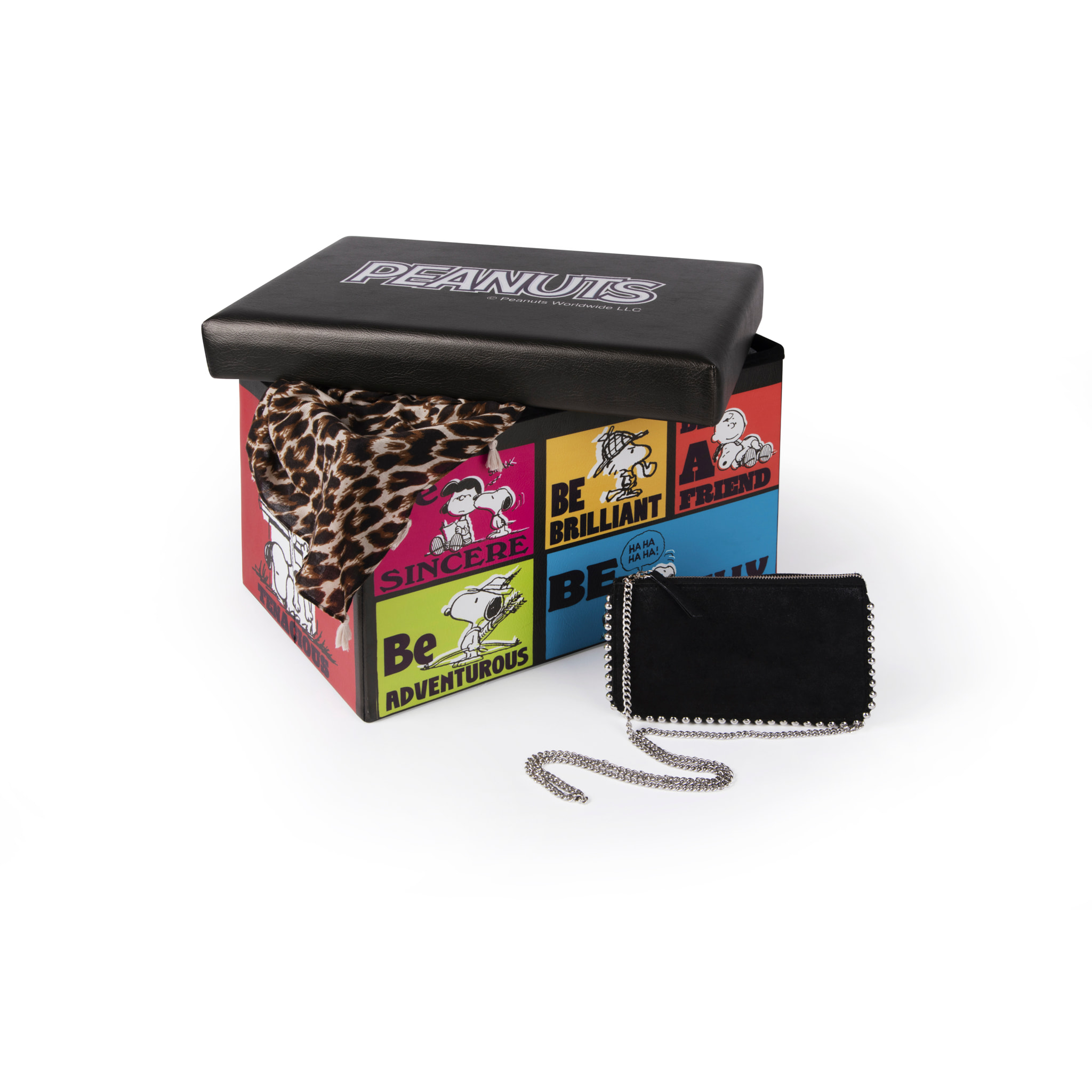 Box portatutto con seduta Excelsa Peanuts, 48x32x32 cm