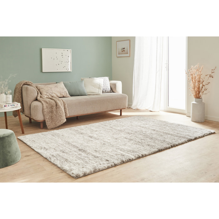 Oslo - tapis shaggy design moderne abstrait gris