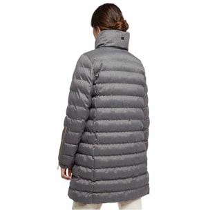 Abrigos Mujer de la marca GEOX  modelo W ILDE PARKA FLANPRINTED GRIS