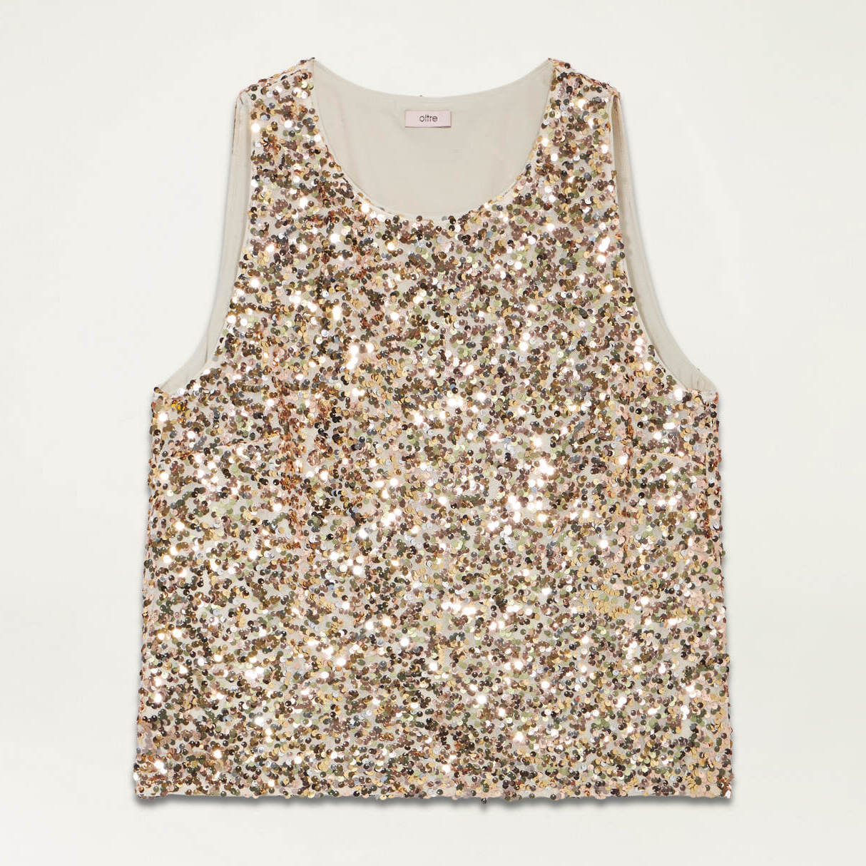 Oltre - Top full paillettes - Oro