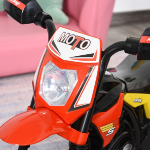 Tricycle enfants moto cross effets musicaux et lumineux coffre rangement