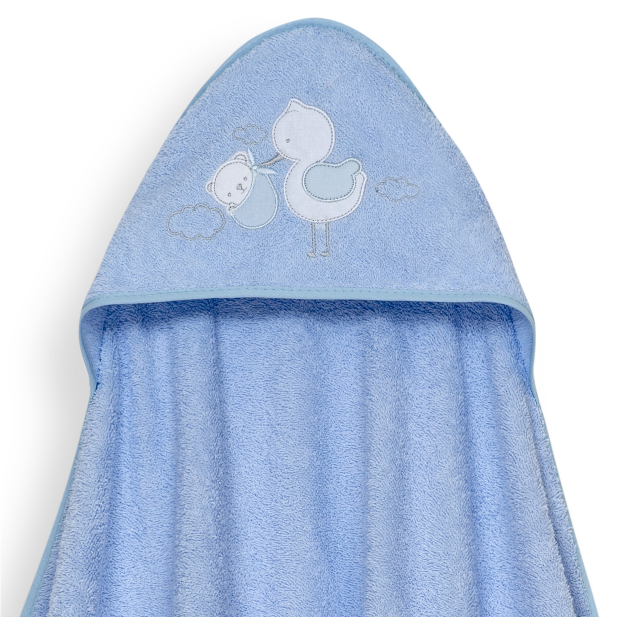 Capa Baño 1X1 Mod Cigueña Oso+Gorro Azul