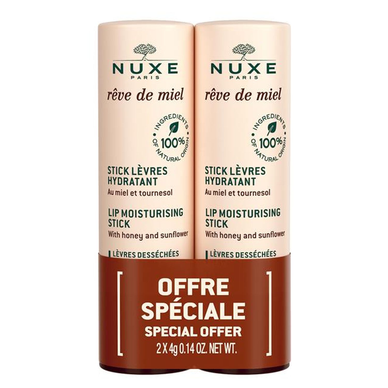 Rêve de Miel - Duo Sticks lèvres hydratants 2x4g Rêve de Miel 8 g