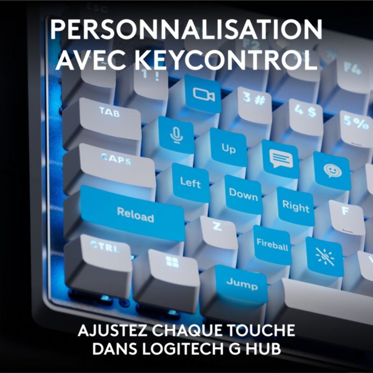 Clavier gamer LOGITECH G Pro X TKL Rapid Blanc