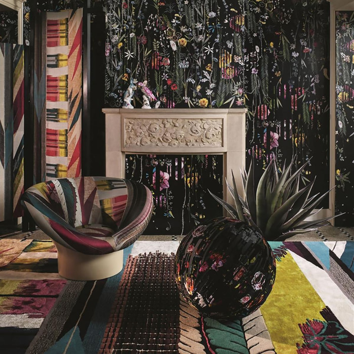 Tapis salon et chambre tufté en laine motif abstrait GUYO