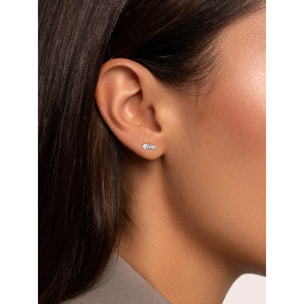 Pendiente Suelto Fishbone Spark Plata