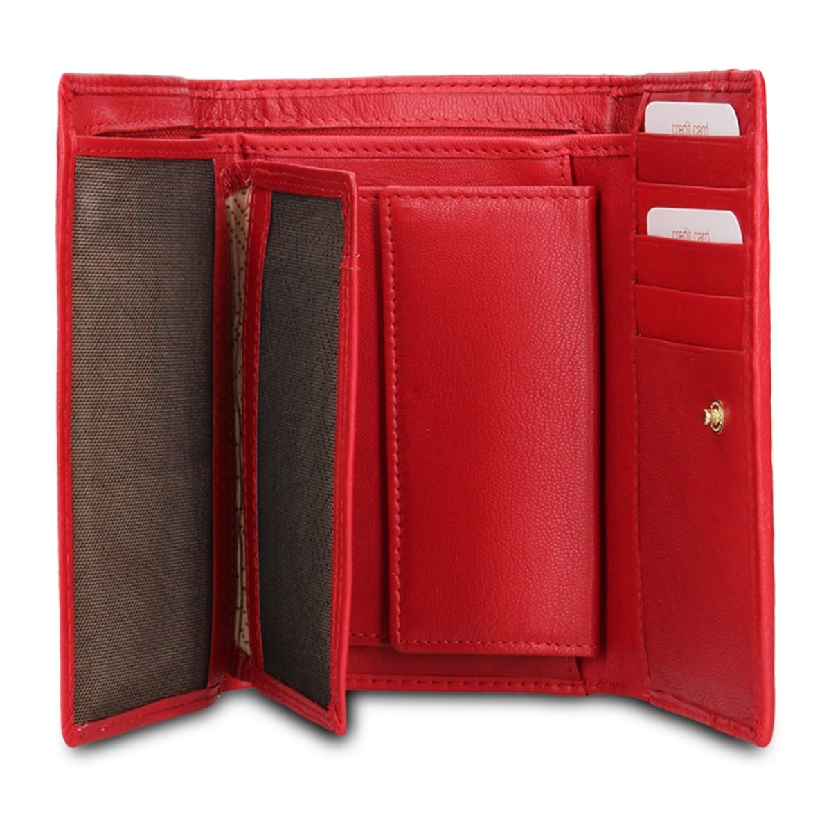 Portafoglio donna in vera pelle - Modello Rubino Prime - Casual - 15.0 x 10.0 x 3.5 cm