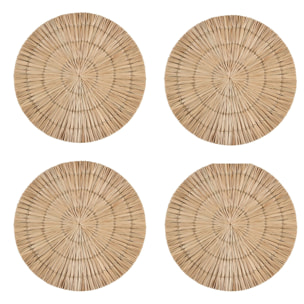 Lot de 4 set de table en raphia 38cm PAROS