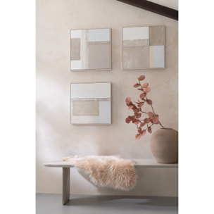 J-Line Toile Tod Canvas/Bois De Pin Mix Assortiment De 3