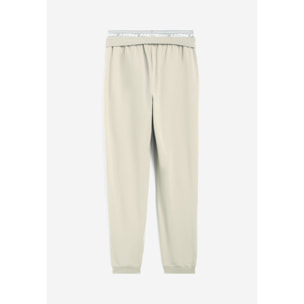 Pantaloni joggers in jersey con elastico logato scopribile