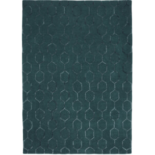 Tapis salon et chambre fait à la main en laine motif faux uni JOAL