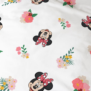 Parure de lit imprimée 100% coton, DISNEY HOME MINNIE FLOWER