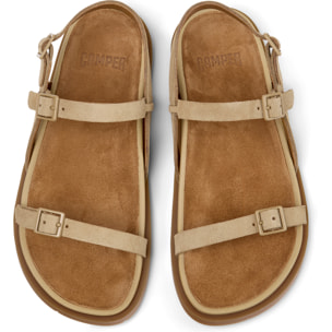 Sandalias - CAMPER Lluc Sandal - Marron - Cuero de gamuza