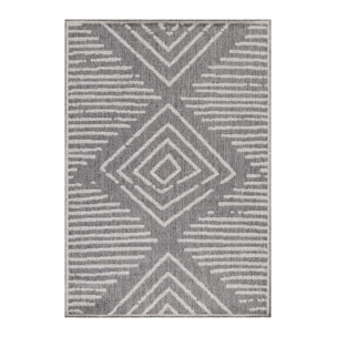 ARUBA - Tapis intérieur / extérieur à motif berbère gris