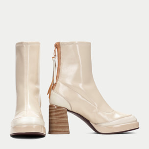 Botin Tokio Marfil 7 cm