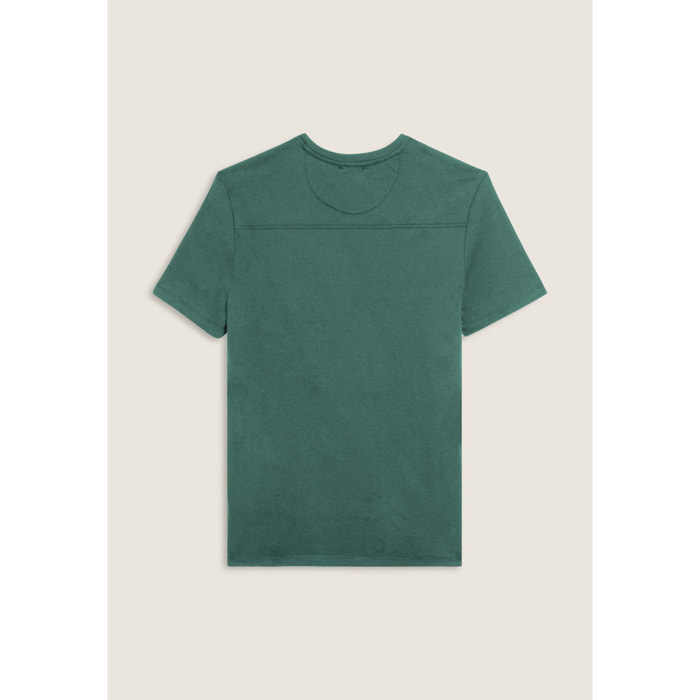 T-shirt con logo centrale e dettaglio camouflage