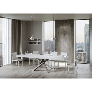 Mesa extensible 90x180/284 cm Volantis Premium Fresno Blanco estructura multicolor 4/C