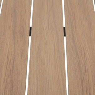 Table de jardin "Évasion" effet bois honey & graphite 6 places lates en aluminium