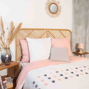 Parure housse de couette 3pcs 100% coton 57 fils poupie