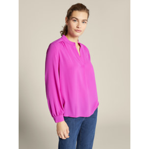 Elena Mirò - Blusa con fruncidos - Fuchsia