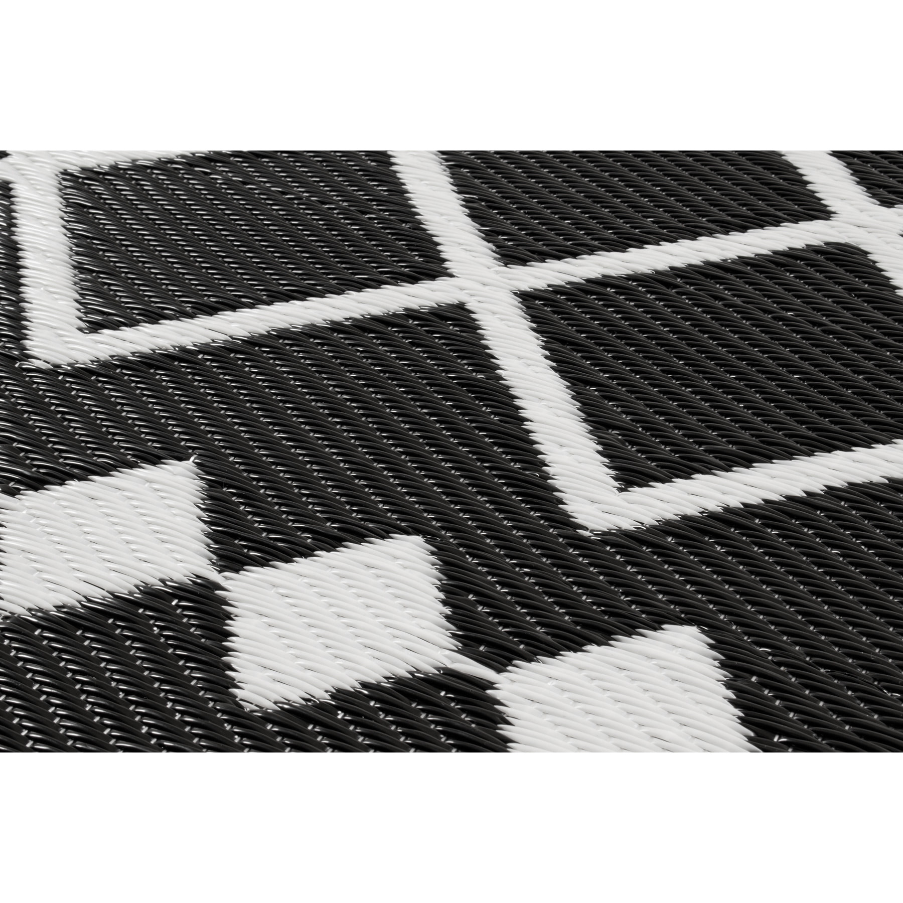 Scoobi - tapis d'exterieur noir motif éthnique