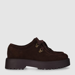 Zapatos de Piel - Marron - Tacón: Bajo