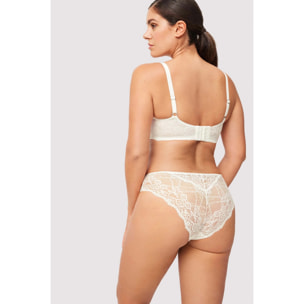 Slip midi in pizzo avorio