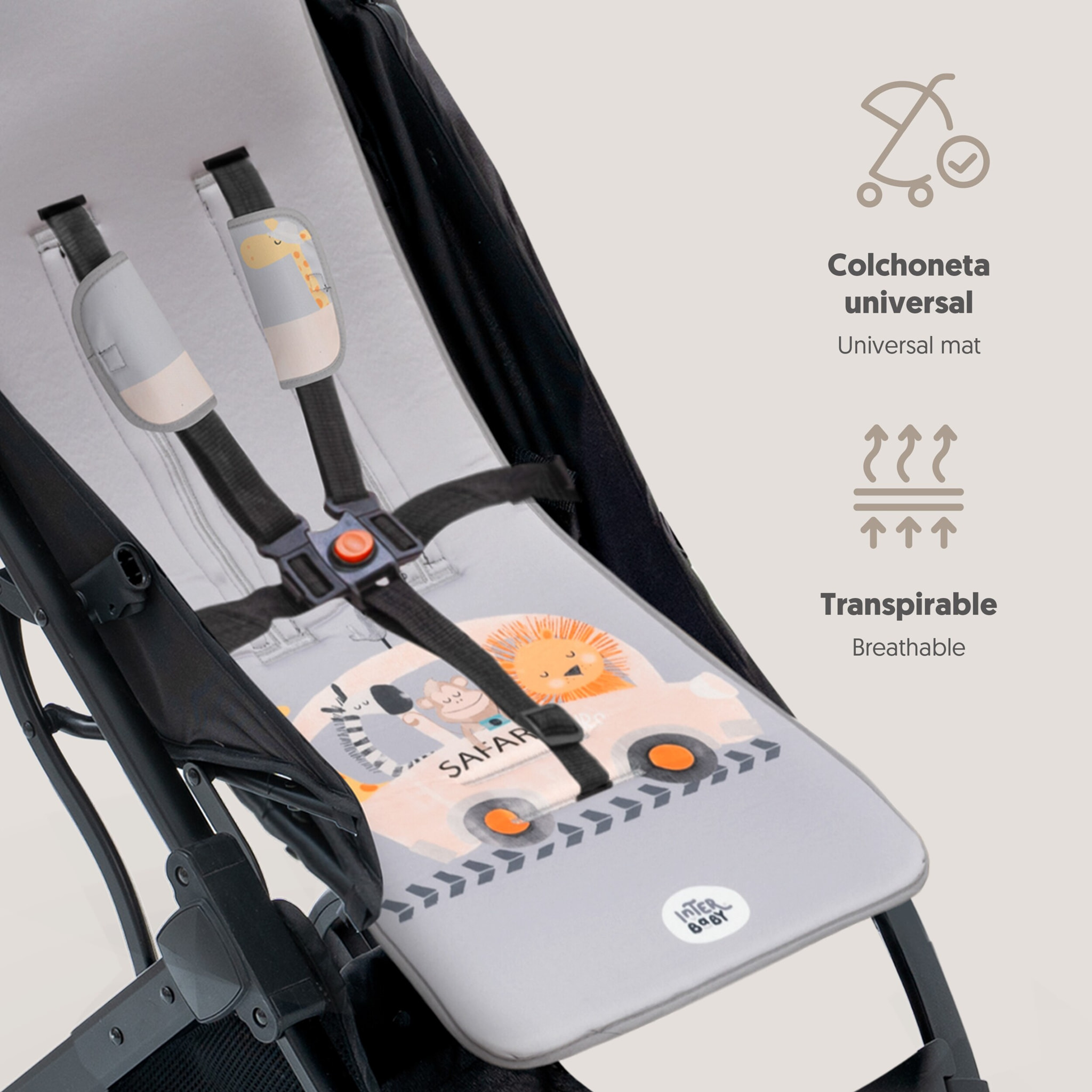 Colchoneta Modelo Safari Tours Gris