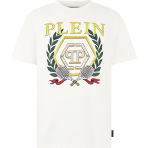 PHILIPP PLEIN Round Neck T-Shirt Tennis Crest