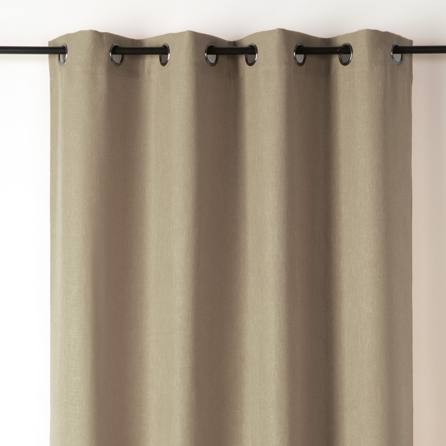 Rideau tamisant aspect flammé - Taupe