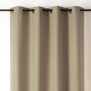 Rideau tamisant aspect flammé - Taupe