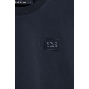 Camiseta azul marino con parche personalizado Polo Club