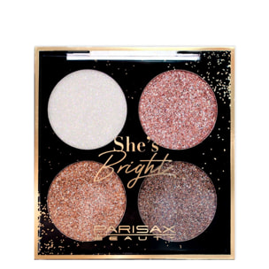She's Bright - Palette 4 Fard à Paupières Crème Pailletée