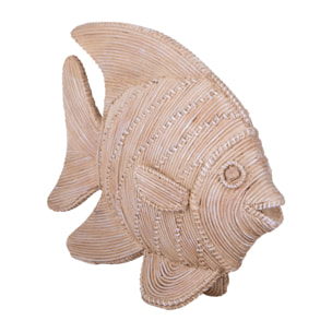 Pesce decoro - Pezzi 1 - 35xH27,5x11,5cm - Colore: MarroneNaturale - Bianchi Dino -