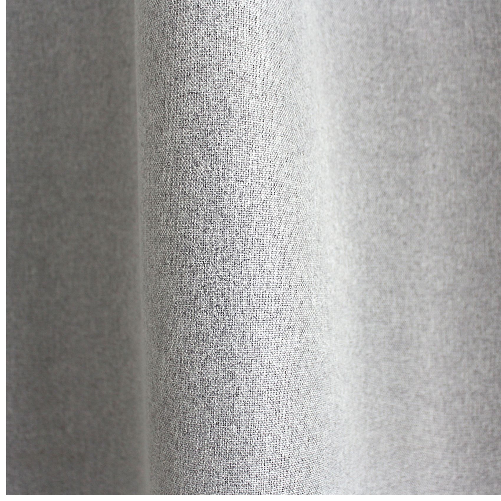 Rideau occultant aspect chambray - Gris clair