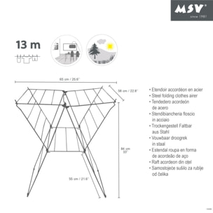 Etendoir Tetra 13M Acier Blanc MSV