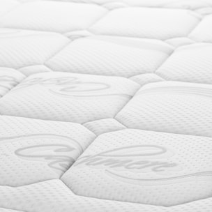 Matelas Royal 5*, 24 cm Mémoire de Forme & Mousse Hypersoft, Soutien Medium, Aération Optimale