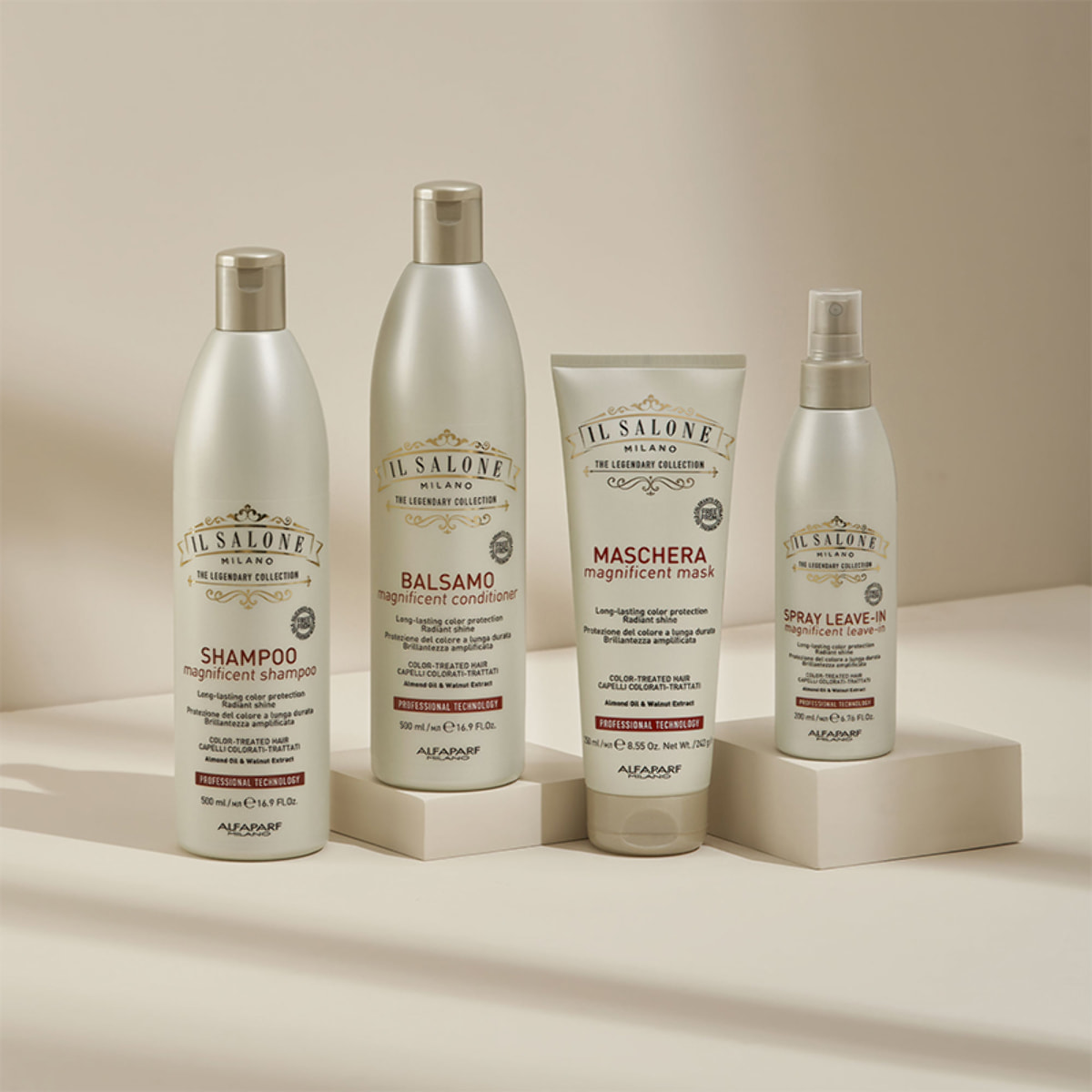 ALFAPARF MILANO Kit Il Salone Magnificent Shampoo 500ml + Conditioner 500ml + Spray leave In 200ml