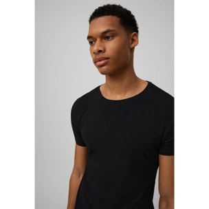 Maglietta a maniche corte in cotone nero