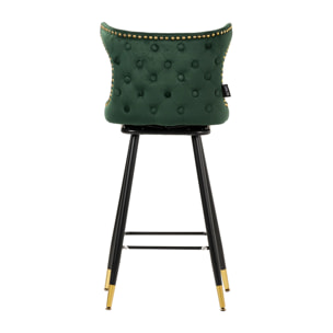 Taburete Bar Velvet Verde Clinton 46x53x105 Cm