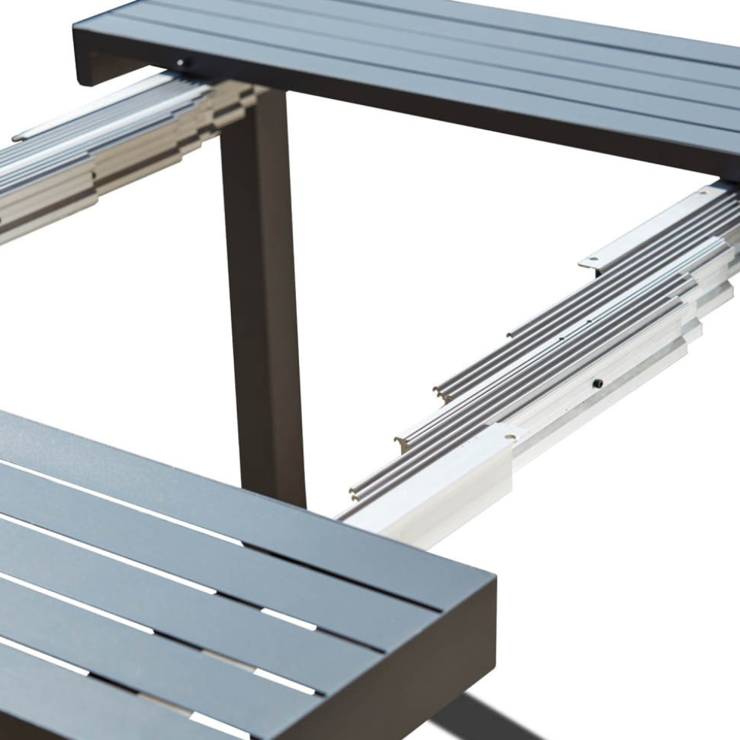 Console extensible 2 à 12 places en aluminium LACOS