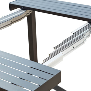 Console extensible 2 à 12 places en aluminium LACOS