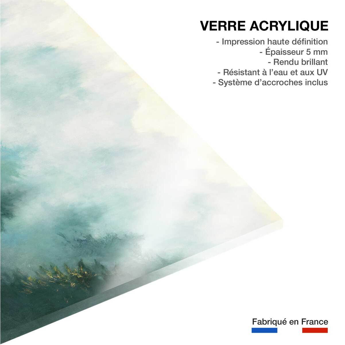 Tableau abstrait Brume sur la forêt Tableau plexiglas