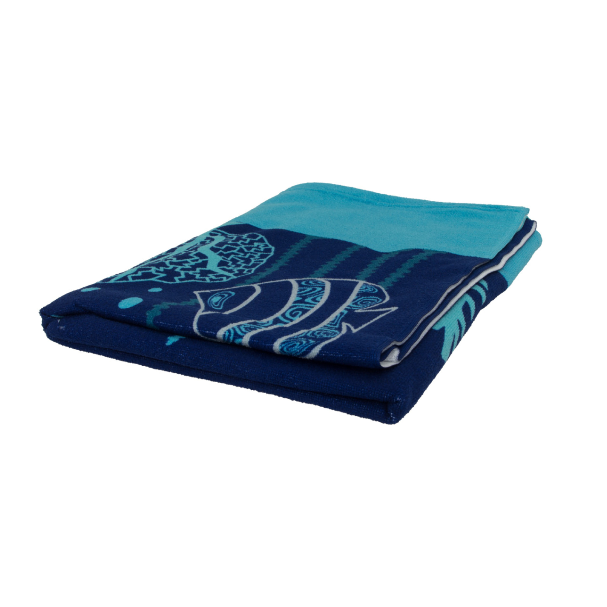 Telo Mare Grande 100x180 Spugna Maui Fondale Marino D14