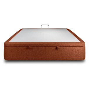 Sommier Coffre en tissu bouclette - Grand espace de rangement et ouverture facile - Montage rapide, adapté à tous les matelas - Hauteur Totale de 39cm - 2 places
